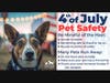 Keep pets safe. 