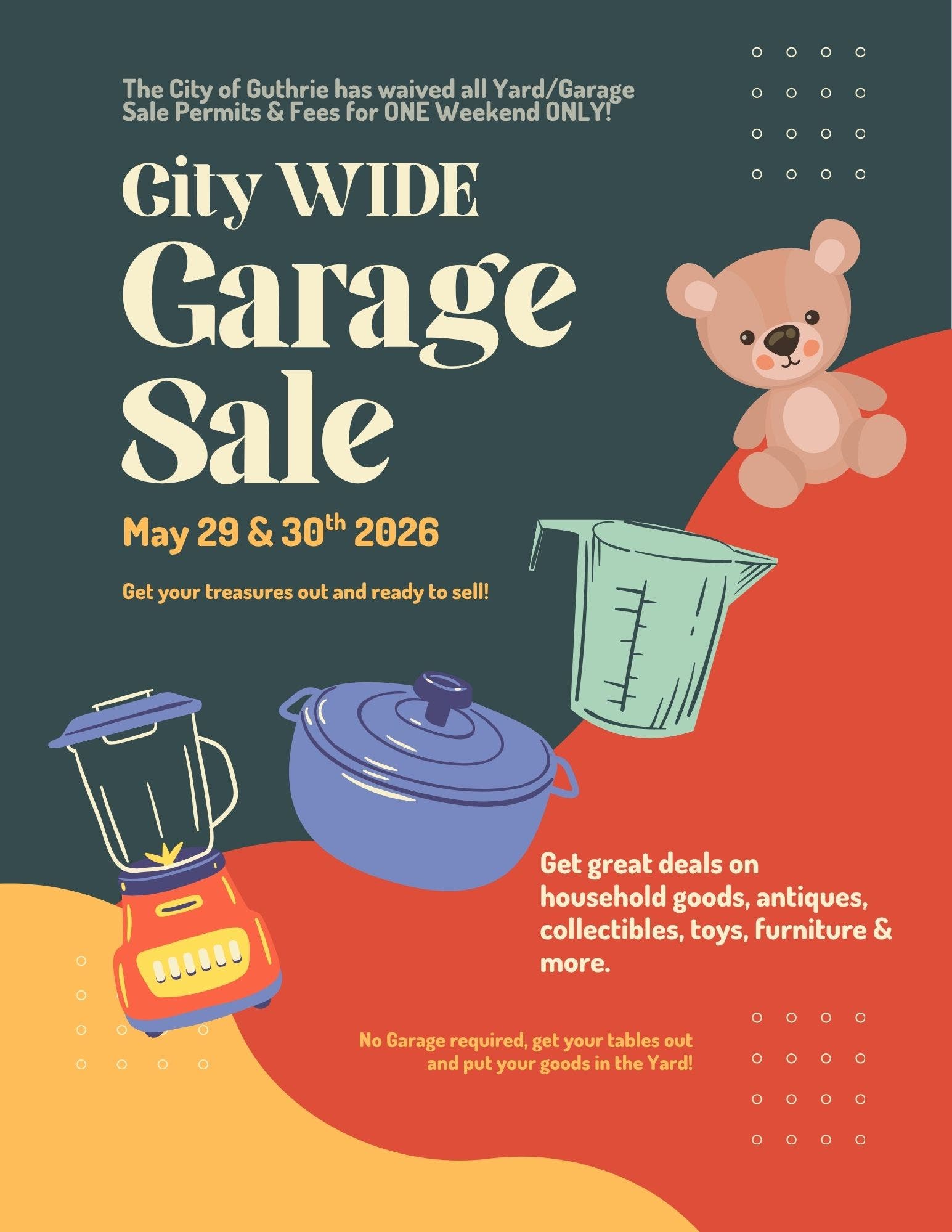 City Wide Garage Sale - No Permit Fee Friday and Saturday