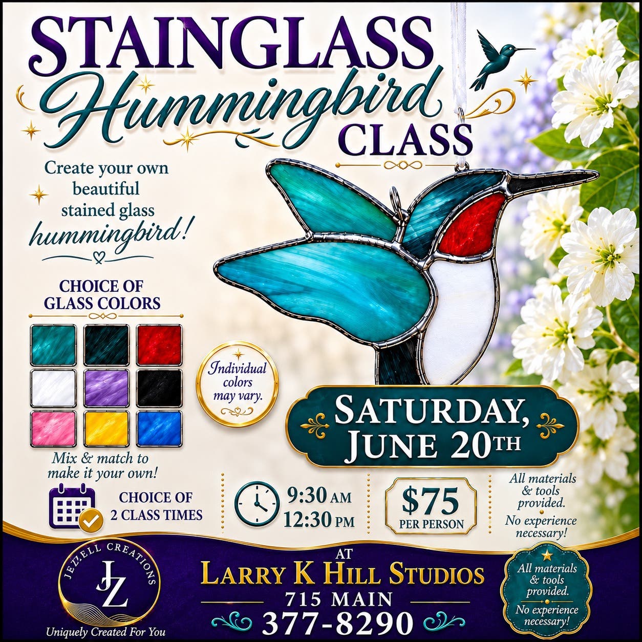 Stainglass Hummingbird Class