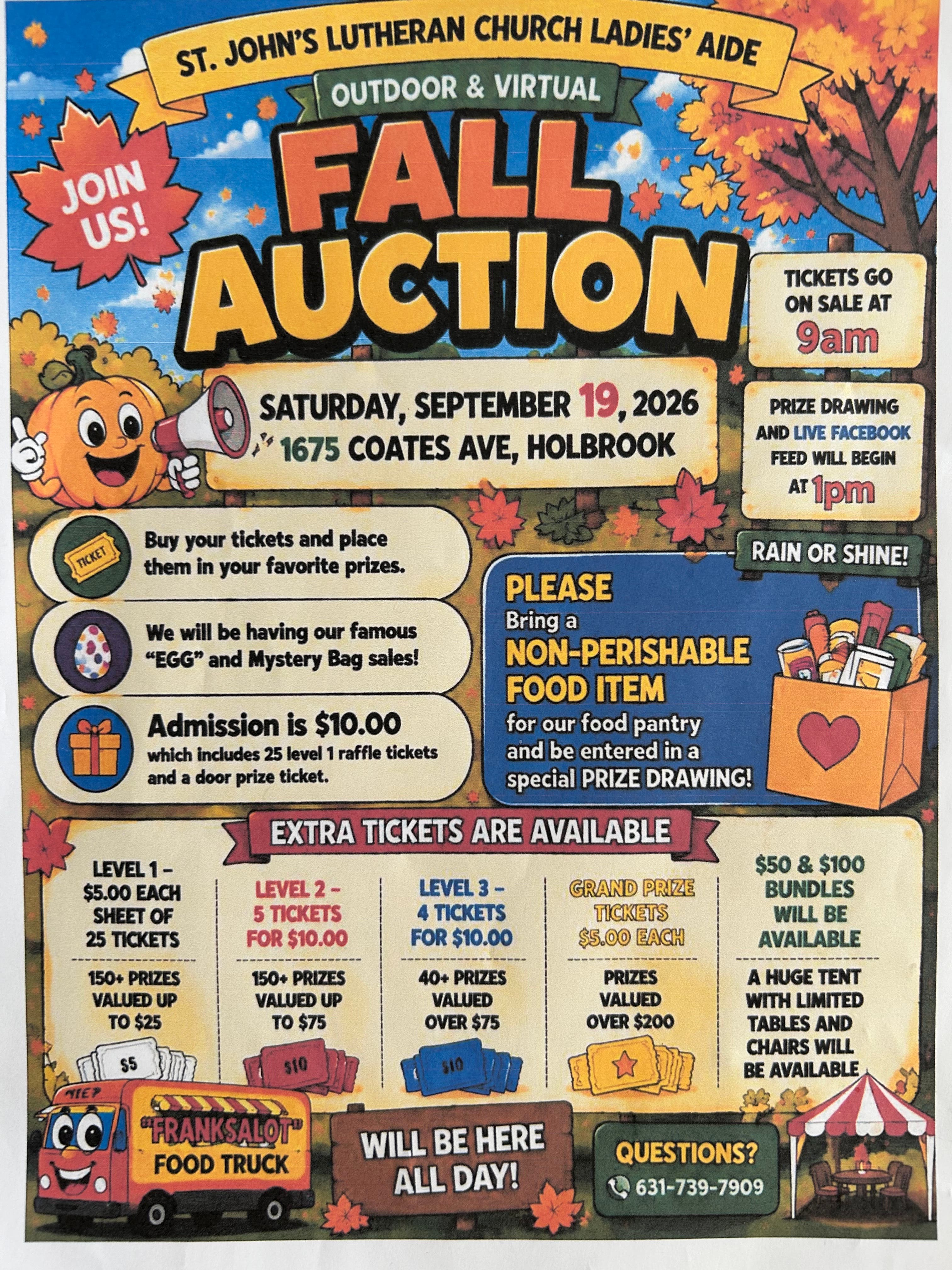 St. John's Lutheran Church Ladies' Aide Outdoor & Virtual Fall Auction