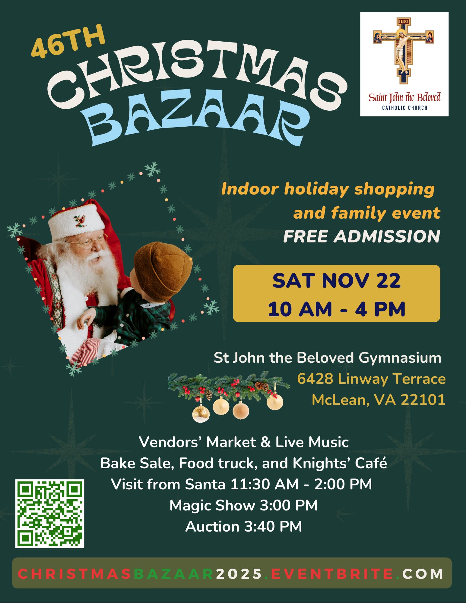 Christmas Bazaar at St John's - annual indoor market & family event (free admission)