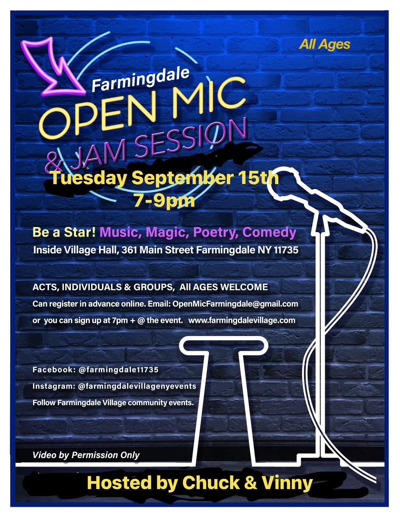 Farmingdale Open Mic & Jam Session with Chuck & Vinny