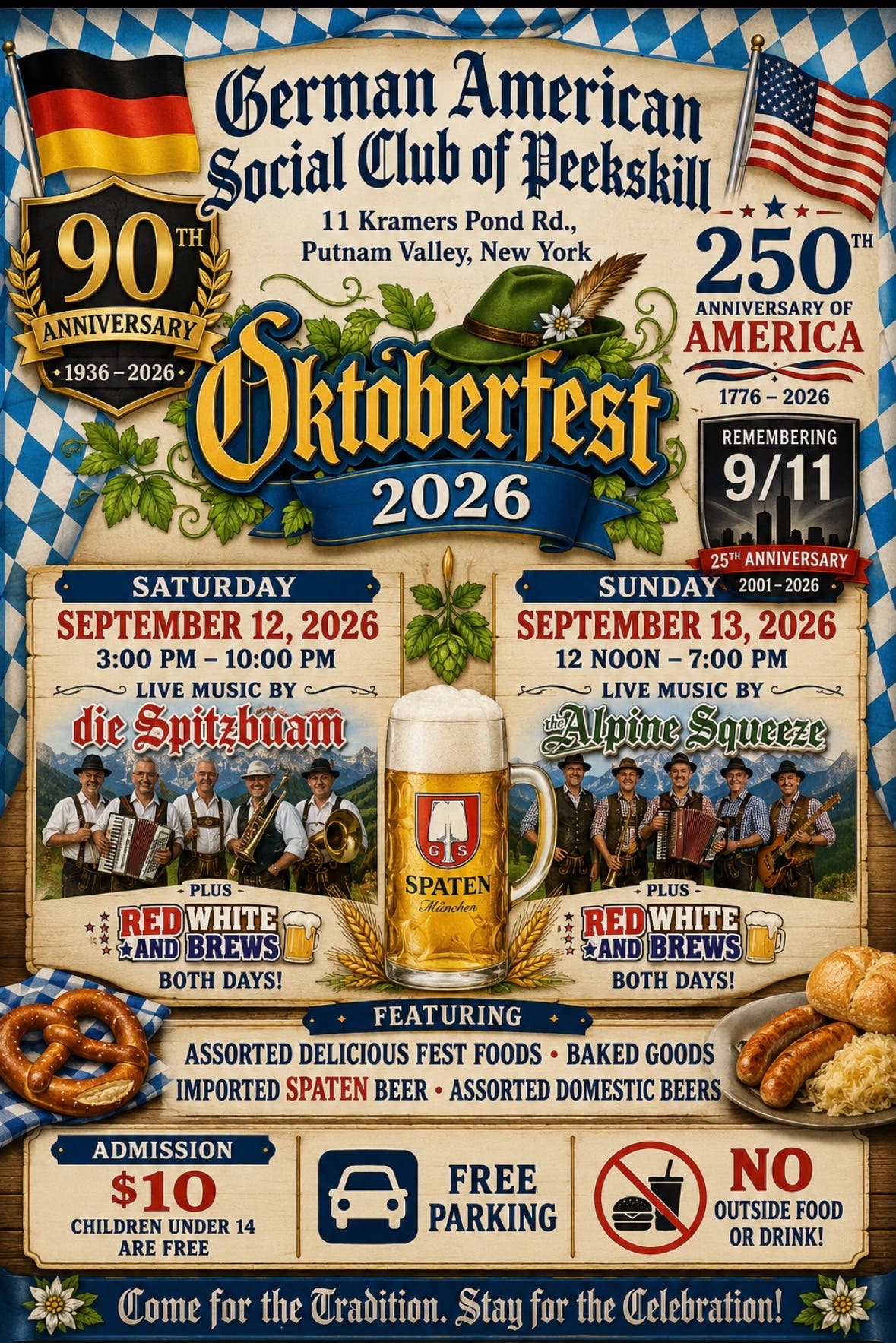Oktoberfest 2026 Sat 12th and Sun 13th - Under the Giant Tent