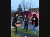 Rain did not stop Kangaroo Kids teachers from spreading holiday joy!