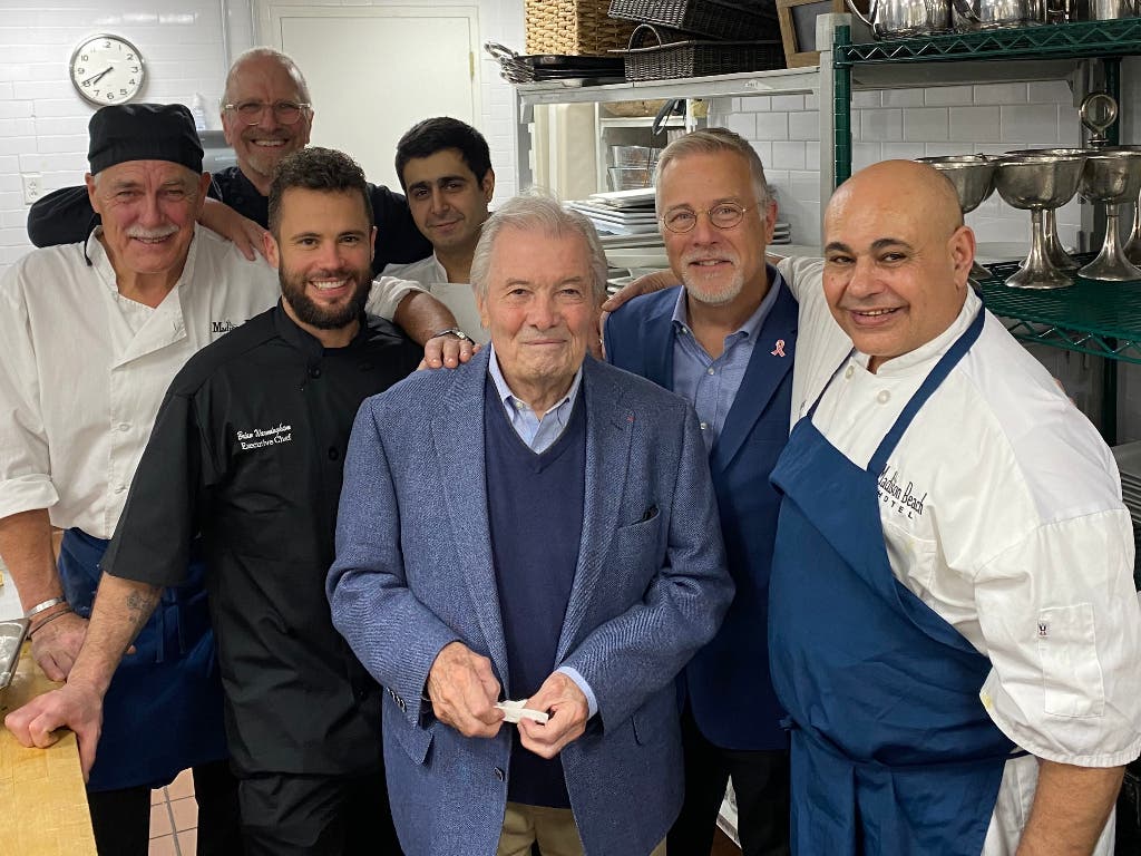 Jacques Pépin, General Manager John Mathers, and the award-winning culinary team at Madison Beach Hotel
