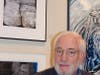 Timothy Wilson with his award winning work, "Orr's Island Crevice"