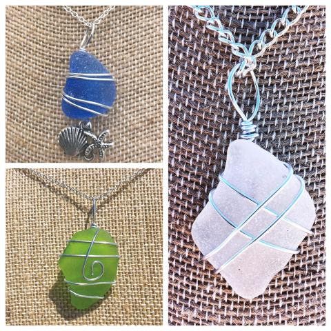 Sea Glass Jewelry Workshop (Three Necklaces)