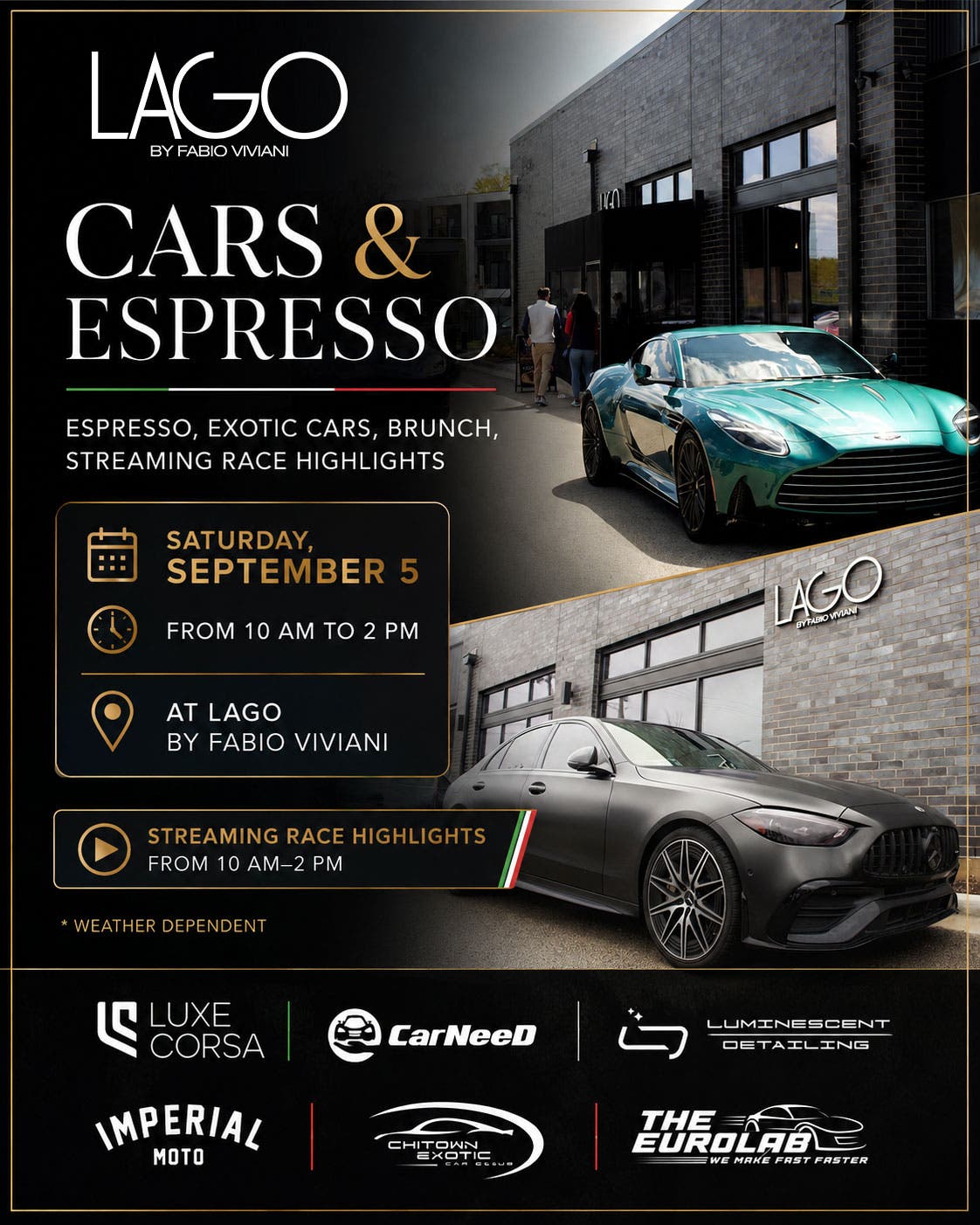 Cars & Espresso at LAGO by Fabio Viviani