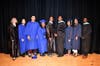 Graduates from 13th Year Program stand with Mrs. Keene, Henry Drake, Dr. Navarre and Scott Savage.