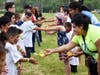 Water balloon toss competition during the 32nd Annual Commissioners Park Bike Rodeo