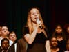Victoria Nielson sings a solo during Marian Catholic's annual Christmas concert.