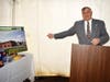 Joseph Stanfa, the Highway Commissioner for Bloom Township shows a rendering of the new Bloom Township Highway Department building.