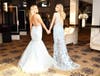 Jordyn Swenson from Homer Glen and Sara Toth from Orland Park model prom gowns found at Kimberly Bond Boutique. The boutique opened on May 29th as Illinois moved to Phase 3. 