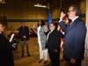 Judge Luciano Panici, gives the oath to Bloom Township trustees, Cheryl Franklin, Don Garcia, Jacqelene Stewart and Michael Noonan.  