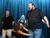 Brooke Simkins from Orland Park pretends to stab Dave Ebert during a skit called Blind Freeze at Improv Night for RFK. Local comedians volunteered for the show at The Roxy in Lockport to raise funds to send foster kids to Royal Family Kids camp.