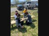 Middle schoolers worked together to build the tables.