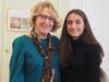 Dr. Shelly Wimpfheimer, Executive Director of The Community Chest, presents 2019 recipient Alexa Miller with the leadership award.