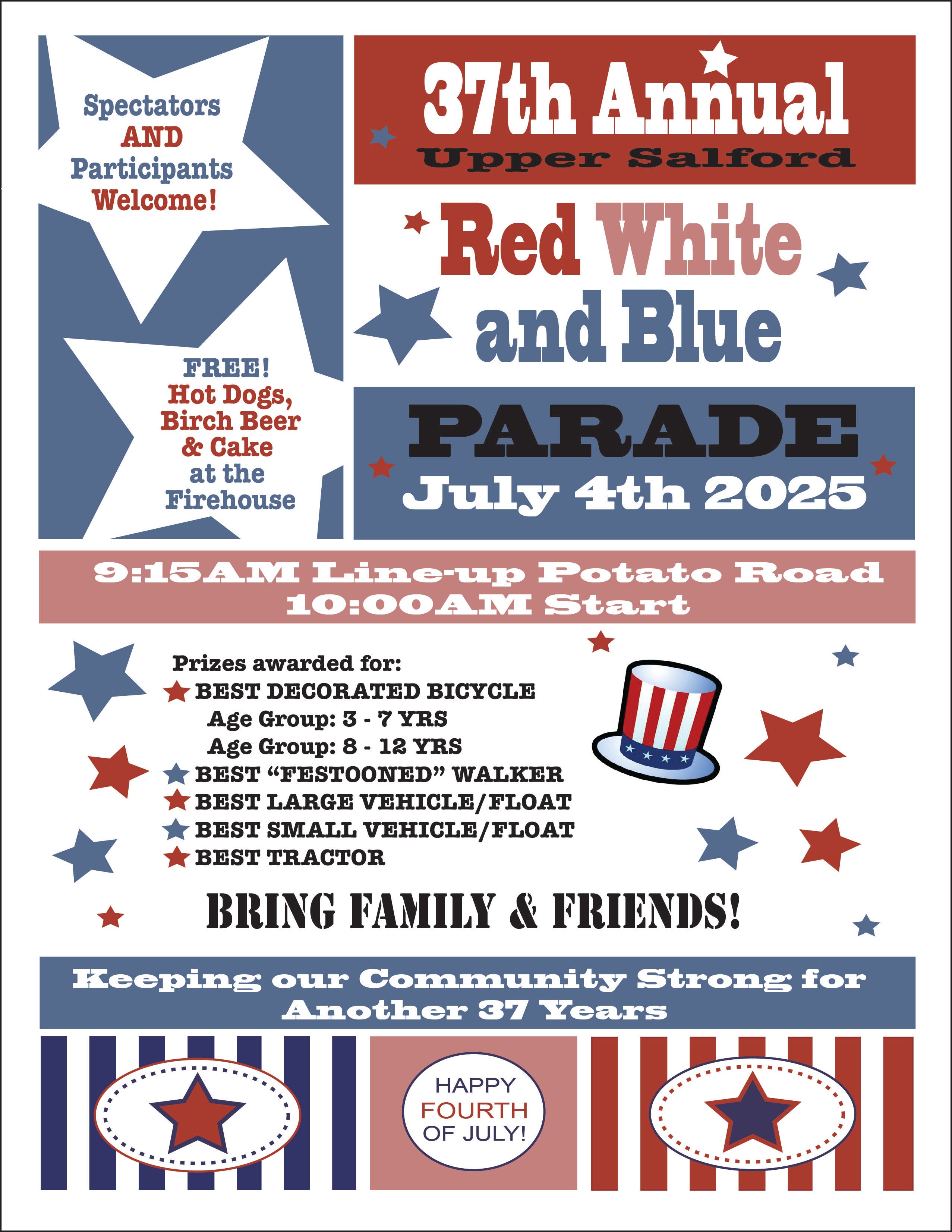 Upper Salford's 37th Annual Red, White and Blue 4th of July Parade