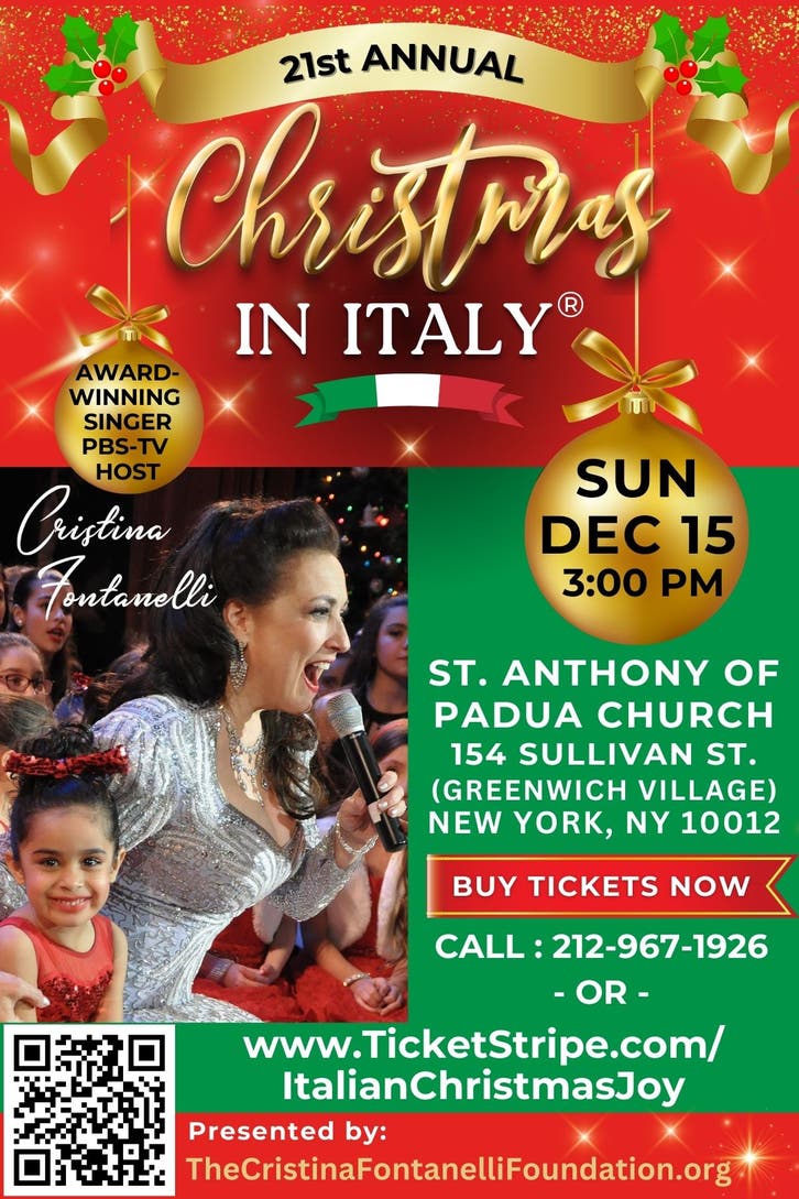 Dec 15 Christmas in Italy ® with Cristina Fontanelli (21st Year