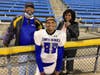 David Redden staged a heroic comeback for Santa Monica College against Moorpark. He's flanked by his parents in the photo.