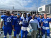 #5 Tariq Brown with some of his players after a heart-breaking loss against Antelope Valley.