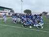 The Corsairs celebrate a much longed-for win against LA Valley College