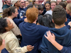 Fans even in failure: Saints showed support even after defeat, mobbing and hugging the girls who gave them so much happiness with a run through playoffs that ended in semifinals.