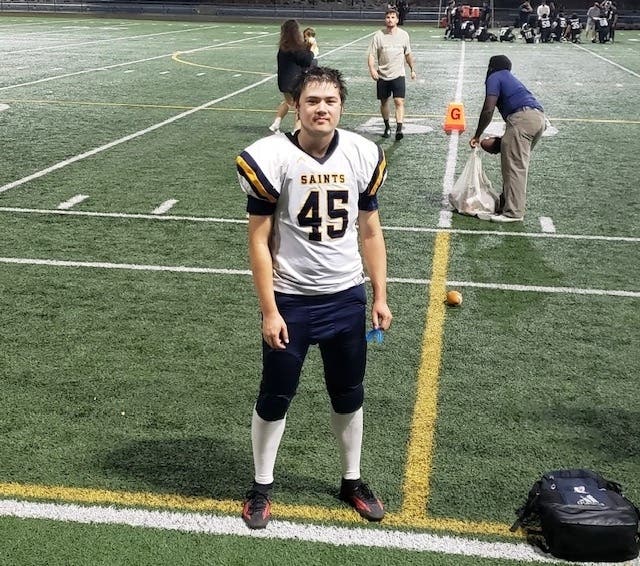 Morgan "the Man" Miles forced a fumble in the fourth quarter to assure Lighthouse's lopsided football victory over Vista Meridian