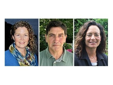 Left to right:  Mayor Lorraine Walsh, Mayor Tom Murphy, Town Supervisor Nancy Seligson
