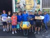 (From left to right) Students Joseph McCartan, Jack Ceriello, Daniel Gambella, Christopher Dolan, Nicholas DiStefano, Pe