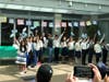 Students present a song and dance performance of “Discovering Israel, Our Homeland, Then and Now” to parents and faculty