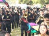 The Uniondale High School Marching Band performs at the “Power of Community Festival” at Uniondale High School. 