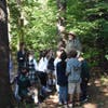 Wildman Steve Brill educating East Woods students about many of the ecological riches our environment has to offer.