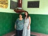 Head of the Ce Corajon De Maria School in San Salvador, El Salvador with East Woods Lead Pre-K Teacher Michele Burke.