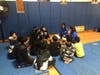 Valley Stream Central High School mentoring Wheeler Avenue School students as part of the Athletes Helping Athletes (AHA) Program. 
