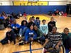 Valley Stream Central High School mentoring Wheeler Avenue School students as part of the Athletes Helping Athletes (AHA) Program. 