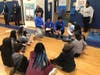 Valley Stream Central High School mentoring Wheeler Avenue School students as part of the Athletes Helping Athletes (AHA) Program. 