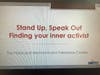 Presentation given to Glen Cove High School 12th grade students titled, “Stand Up, Speak Out – Finding your inner activist,” presented by Helen Turner, Director of Education at the Holocaust Memorial & Tolerance Center (HMTC)