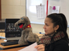 Brentwood School Counselor Ms. Milagros De La Concha facilitating remote instruction via Microsoft Office