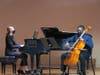 Xian Scott performing “Cello The Swan” (Le Carnaval des animaux) by Camille Saint-Saëns on the cello with collaborative pianist, Ms. Shelly Goldman.