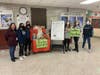 From L to R: Ms. Debra Spano, Sasha Brennan, Ava Scagliola, Virginia Graziosi, Jiada Ciampi and Phoebe George with some of the supplies they collected for the fundraiser.