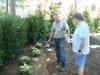 Irrigation Association of New York Trustee Mike Dwyer, left, explained the intricacies of drip irrigation and why it is a great way to conserve water to PWWD Chairman David Brackett while installing the system at the Chairman’s home.