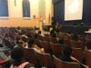 Army veteran Mr. Gary Click speaks to Finley Middle School students.