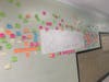 Demonstrating their growth, students fill the “100 Days Smarter” wall with lessons they’ve learned in algebra and geometry.

