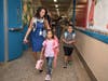 Superintendent of Schools Dr. Maria Rianna welcomed students on the first day of school. 