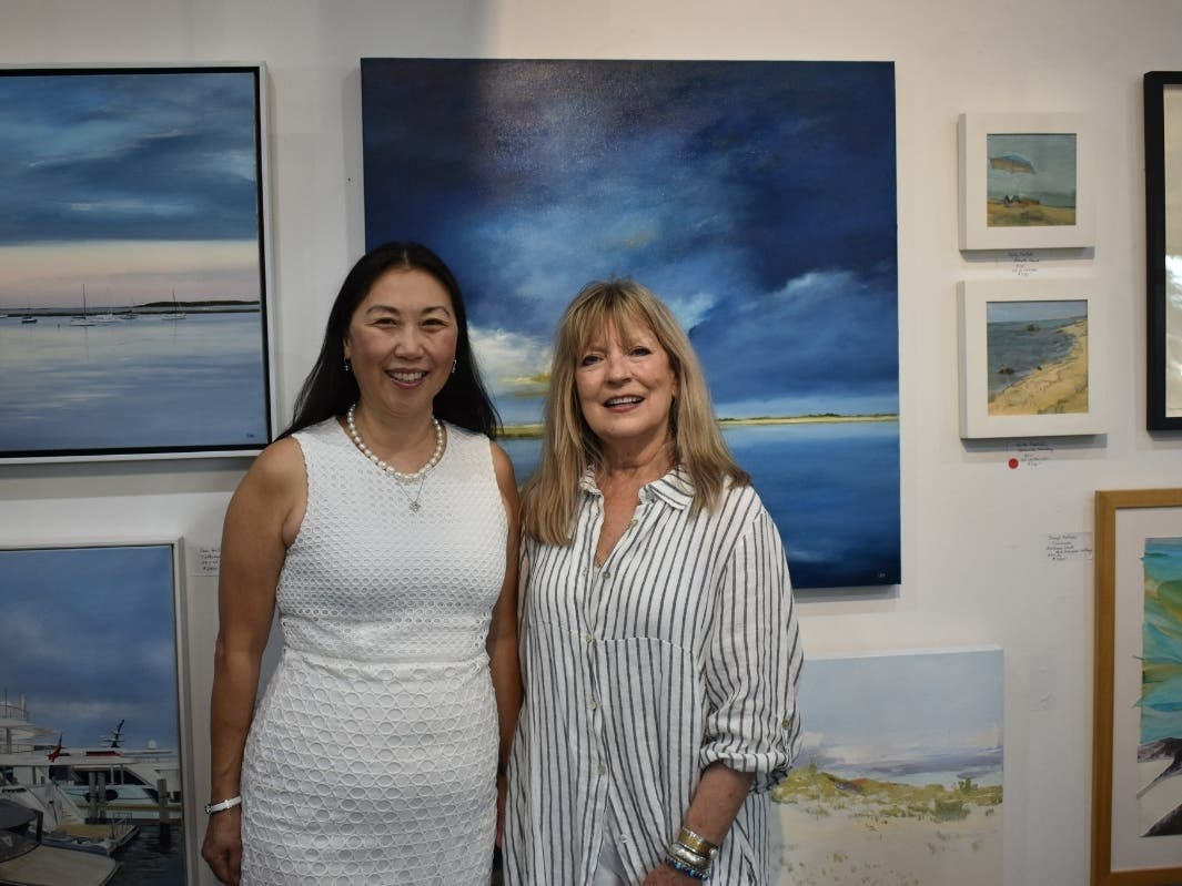 Dr. Susan H. Lee, Chief of Breast Surgery at PBMC and Mary Cantone, William Ris Gallery Owner.