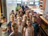 Through a scavenger hunt, the students met with various staff and officials that help the school run smoothly. One stop on their hunt was Principal Thomas Keogh’s office. 