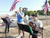 Lawrence Middle School’s music department performing patriot music 
