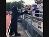The Miller Place Panther greeted fans in the bleachers ahead of the football game. 