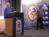 Kristina Shackel introduced her father and inductee Stephen, who coached in the district for four decades. 